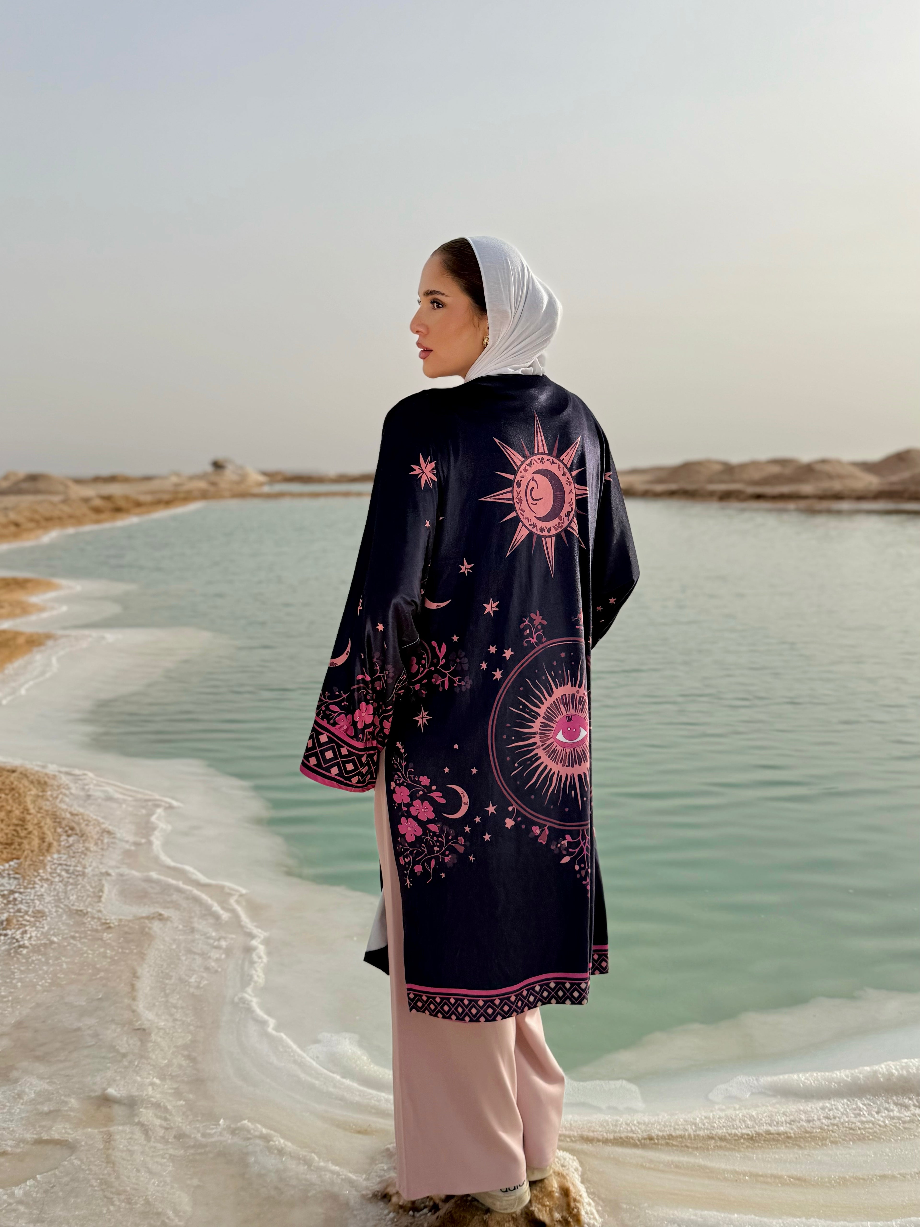 Celestial velvet kimono