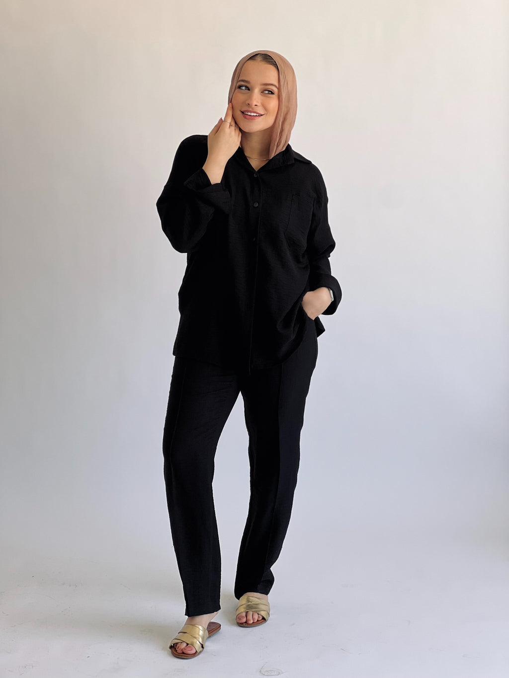 Glamy Everyday Lin Set Pants