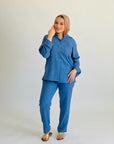 Glamy Everyday Lin Set Pants Blue