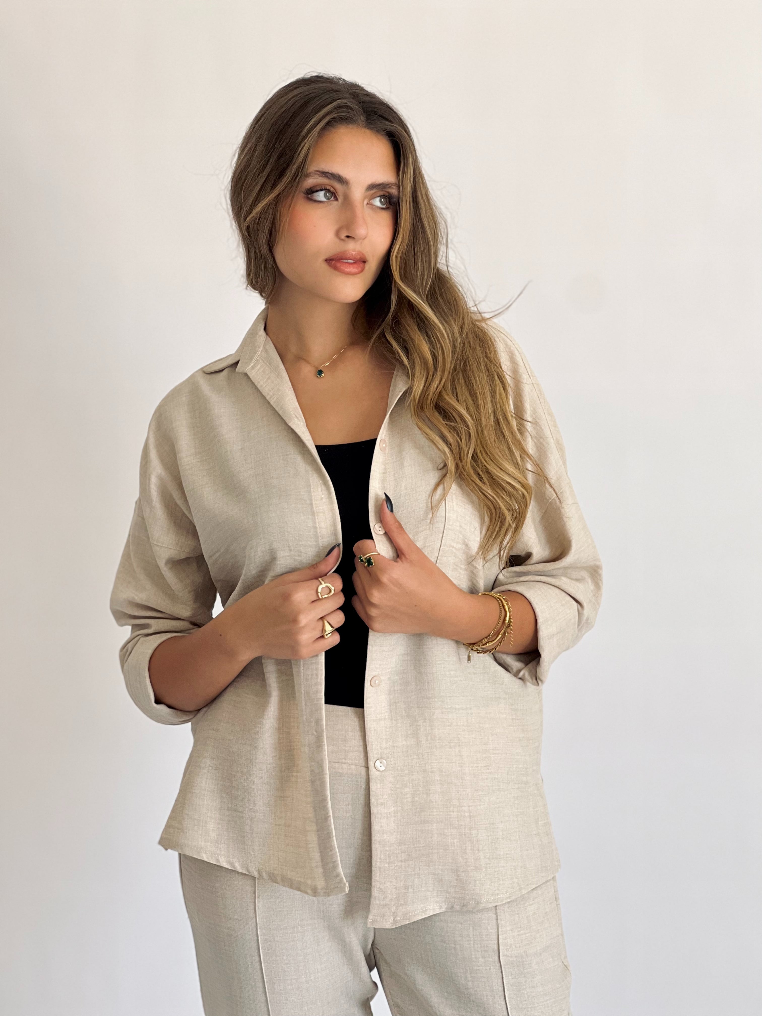 Glamy Everyday Lin Set Shirt