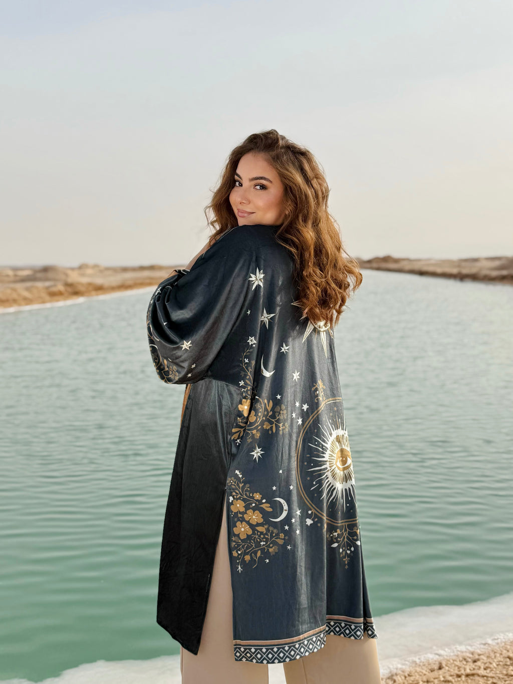 Celestial velvet kimono