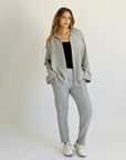 Glamy Everyday Lin Set Shirt Heather Grey