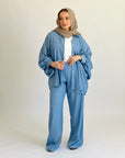 Country Shimmer Girl Set Pants Baby Blue