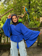 Ruffled Top Royal Blue