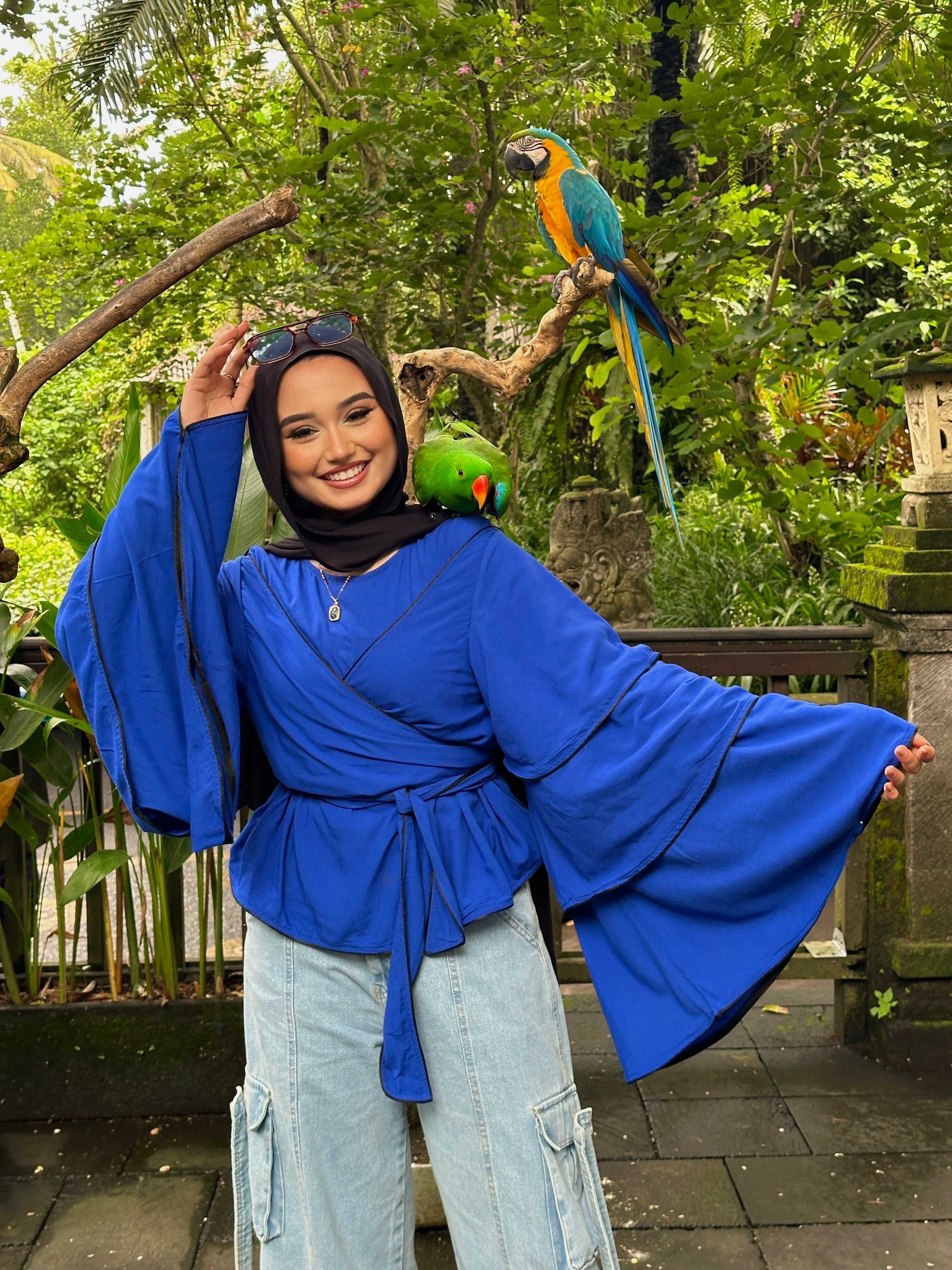 Ruffled Top Royal Blue