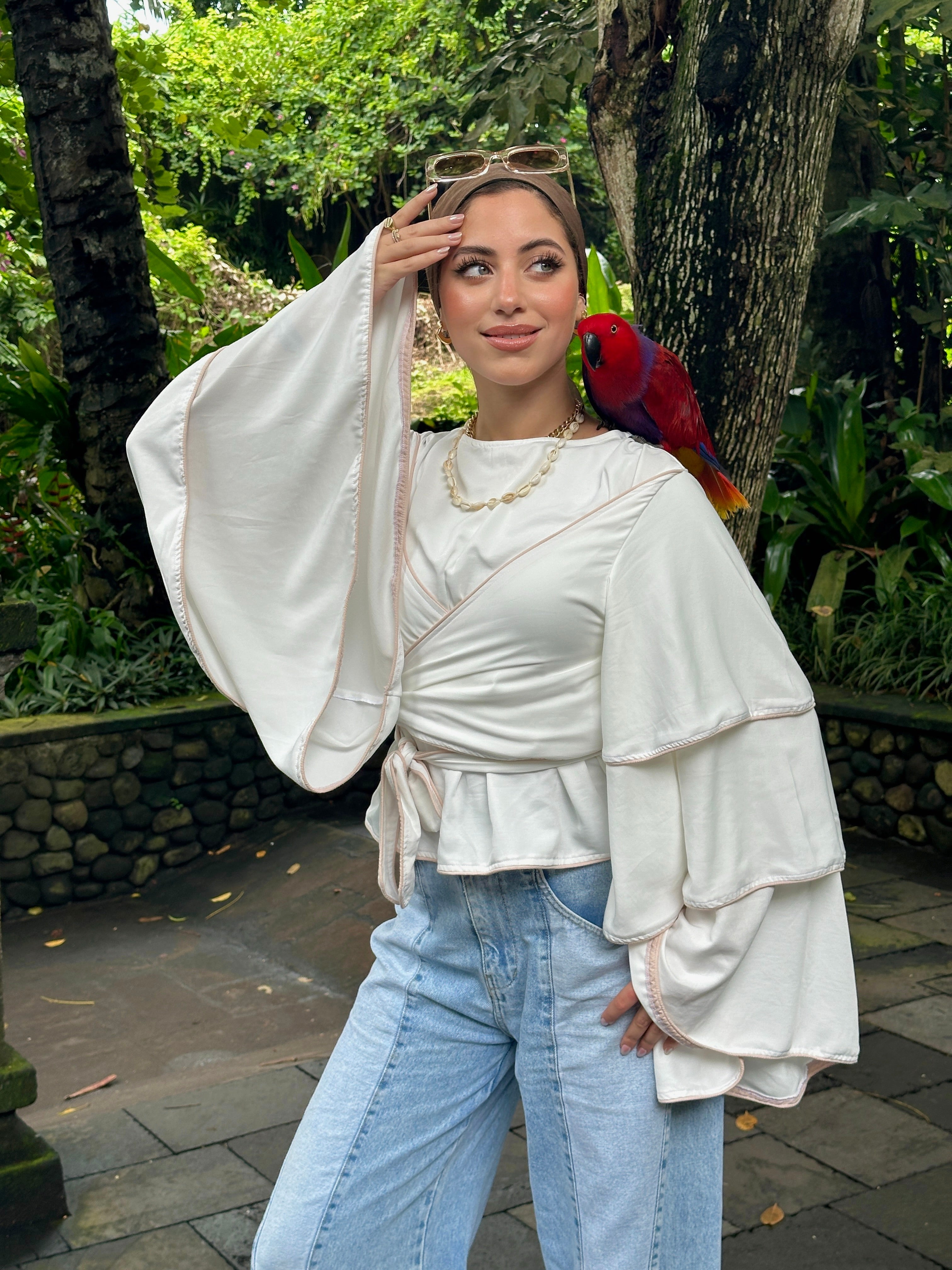 Ruffled Top Cream