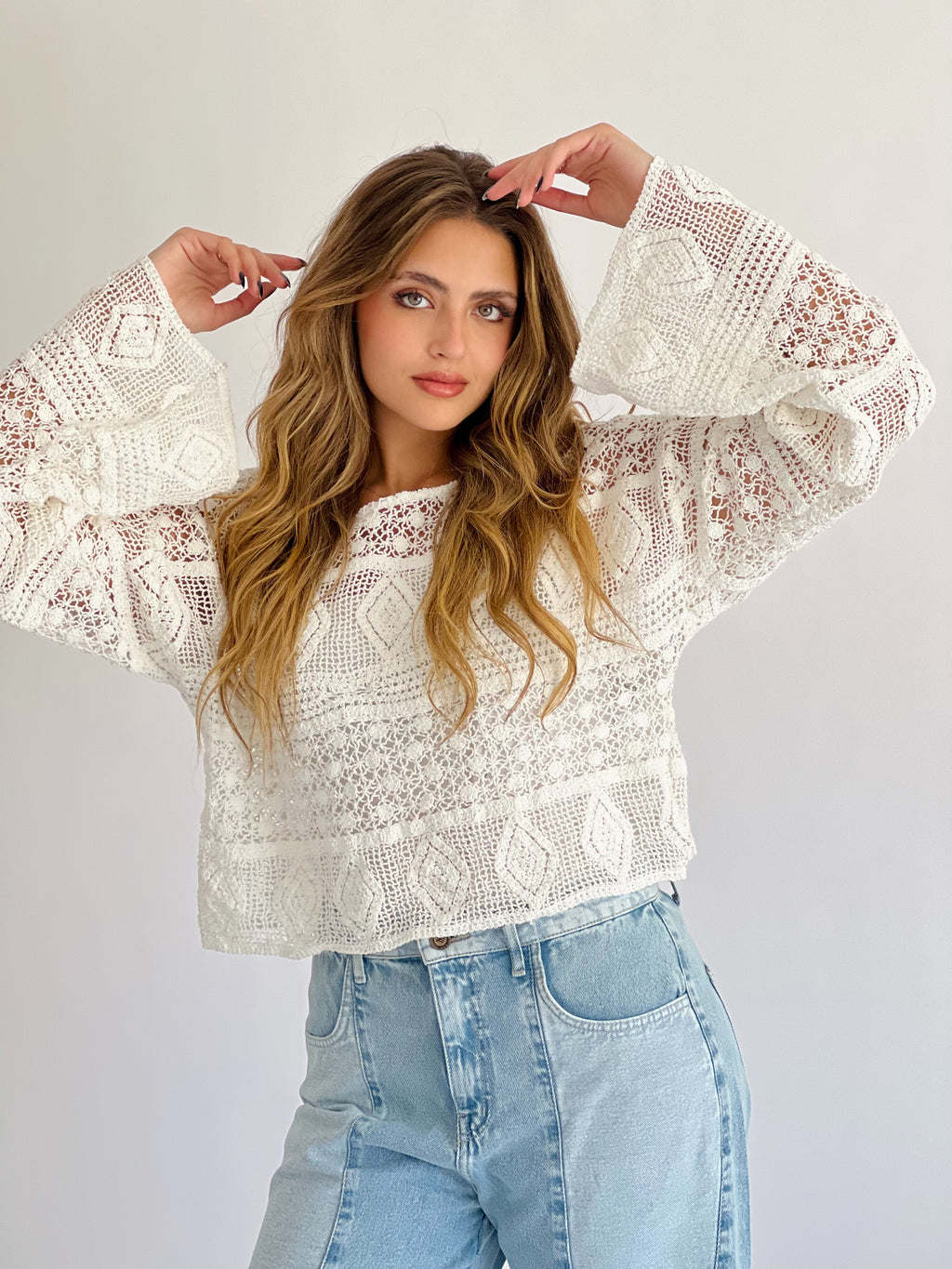 Enchanted Mesh Top Cream