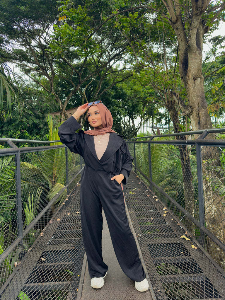 New All The Way Jumpsuit Black