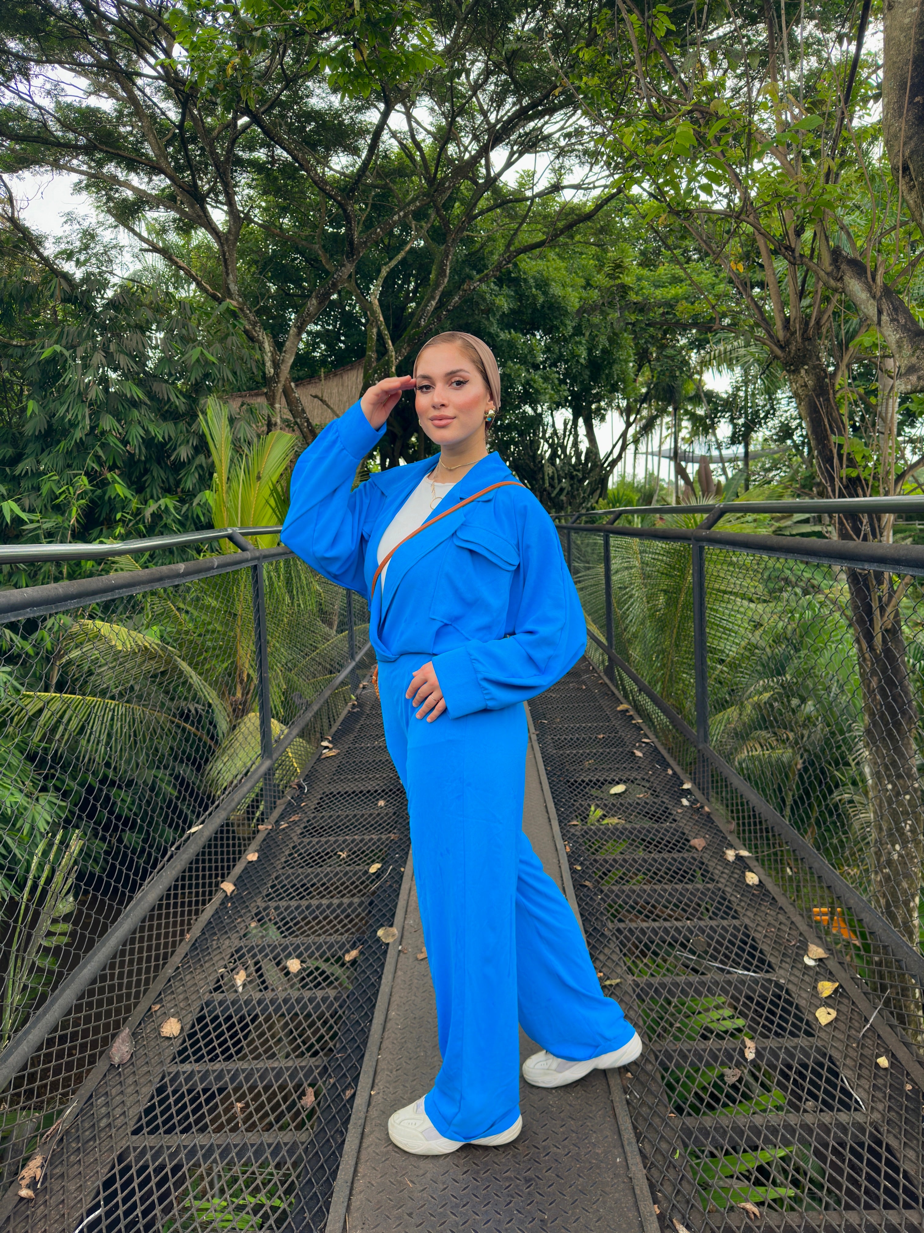 New All The Way Jumpsuit True Blue