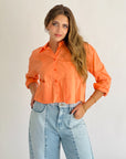 Timeless Crop Basic Shirt Orange