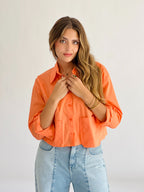 Timeless Crop Basic Shirt Orange