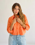 Timeless Crop Basic Shirt Orange