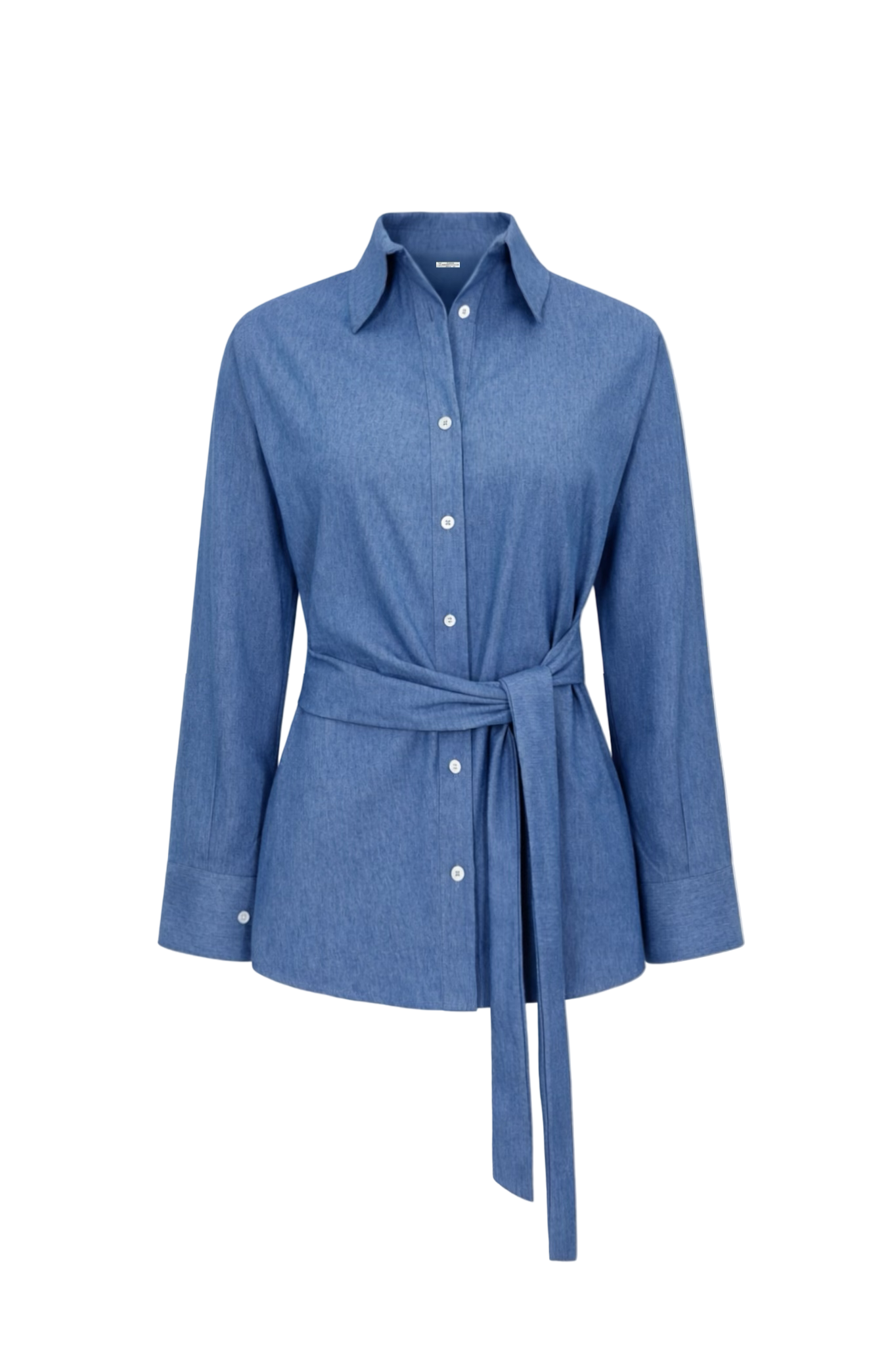 Wrap it Denim Set Shirt