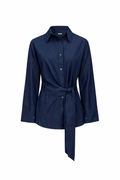 Wrap it Denim Set Shirt