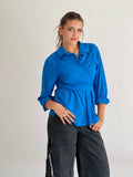 Wrap It Away Shirt Royal Blue