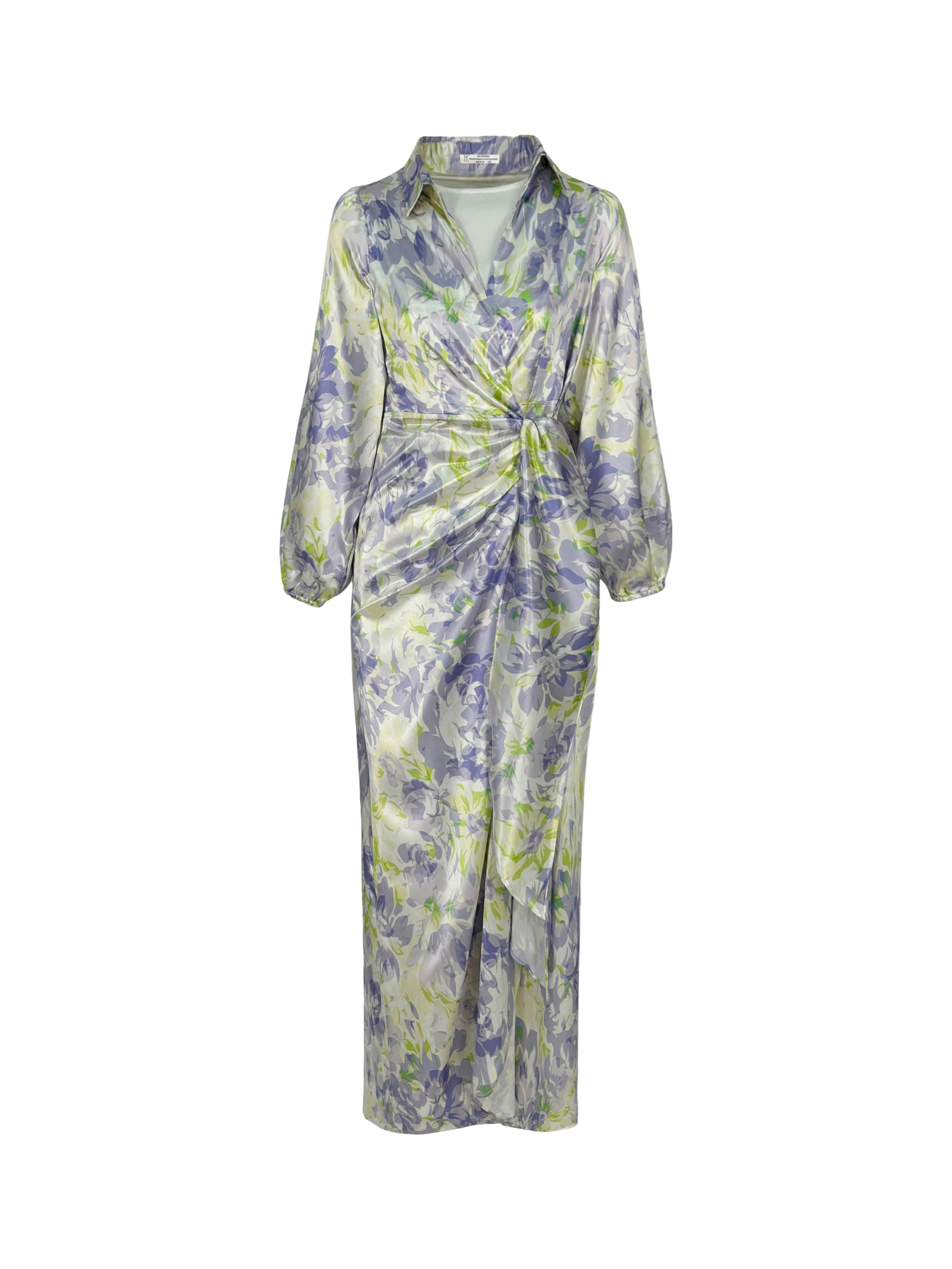 Jardin De Fleurs Pastels Silk Dress