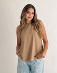 New Basic Sleeveless Beige