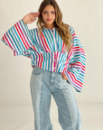 Colorful & Strippy Shirt Cherry Blues