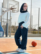 Distressed Balloon Denim