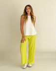 Everyday Basic Pants Electric Lemon