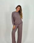 Comfy Perfect Set Pants Heather Beige