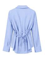 Criss cross lin Set Shirt