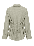 Criss cross lin Set Shirt