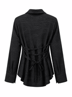 Criss cross lin Set Shirt