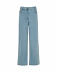 Pin it Out Denim Set Pants Ice