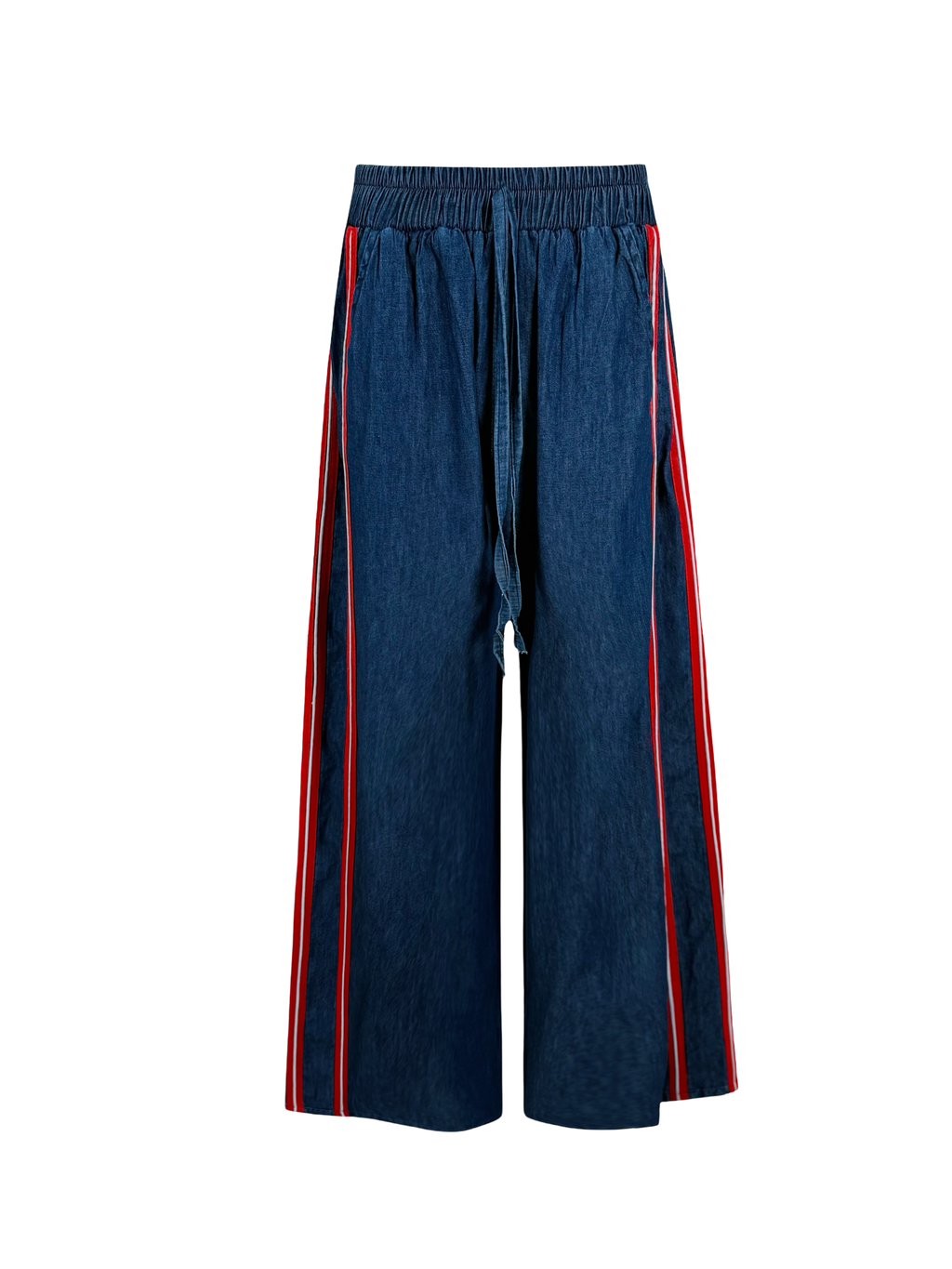 Cherry Trims Denim Pants