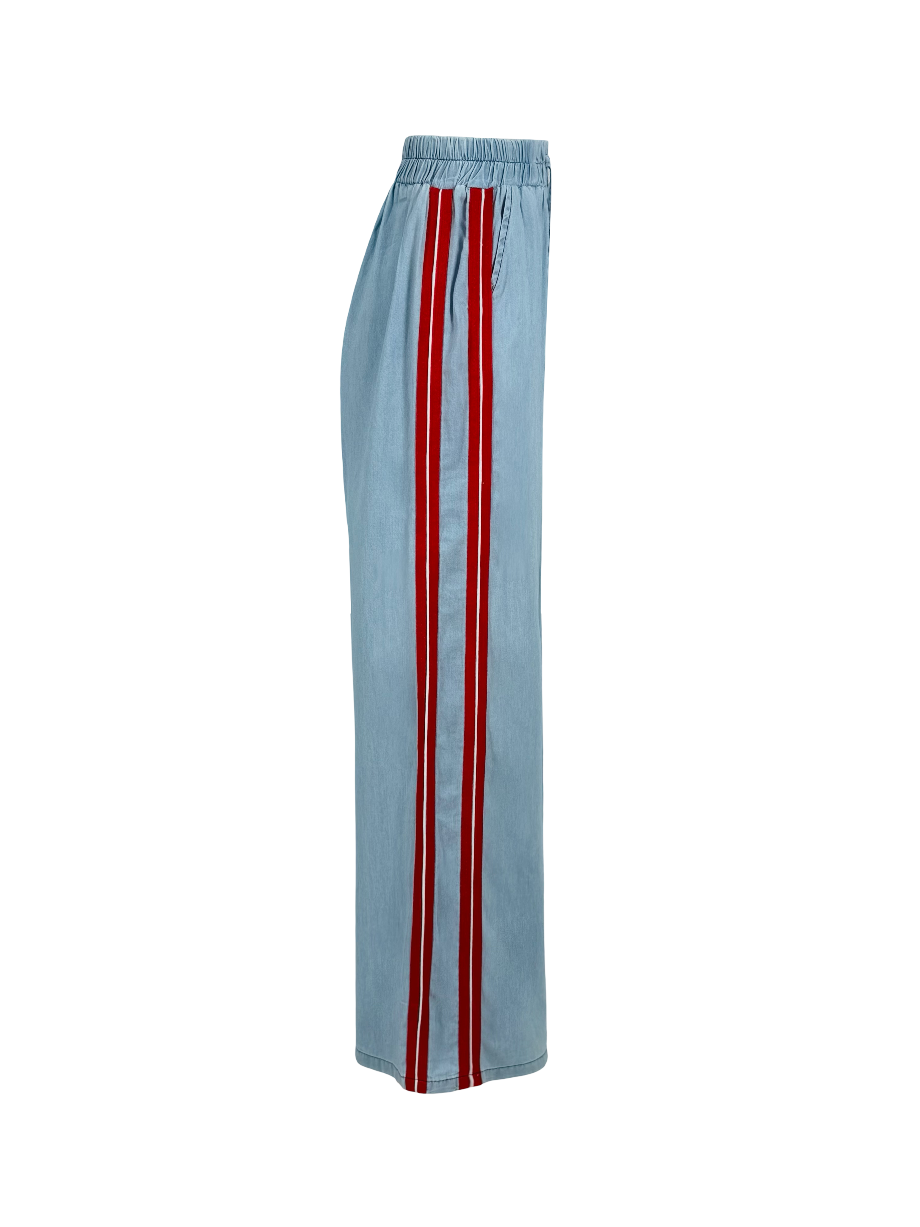Cherry Trims Denim Pants