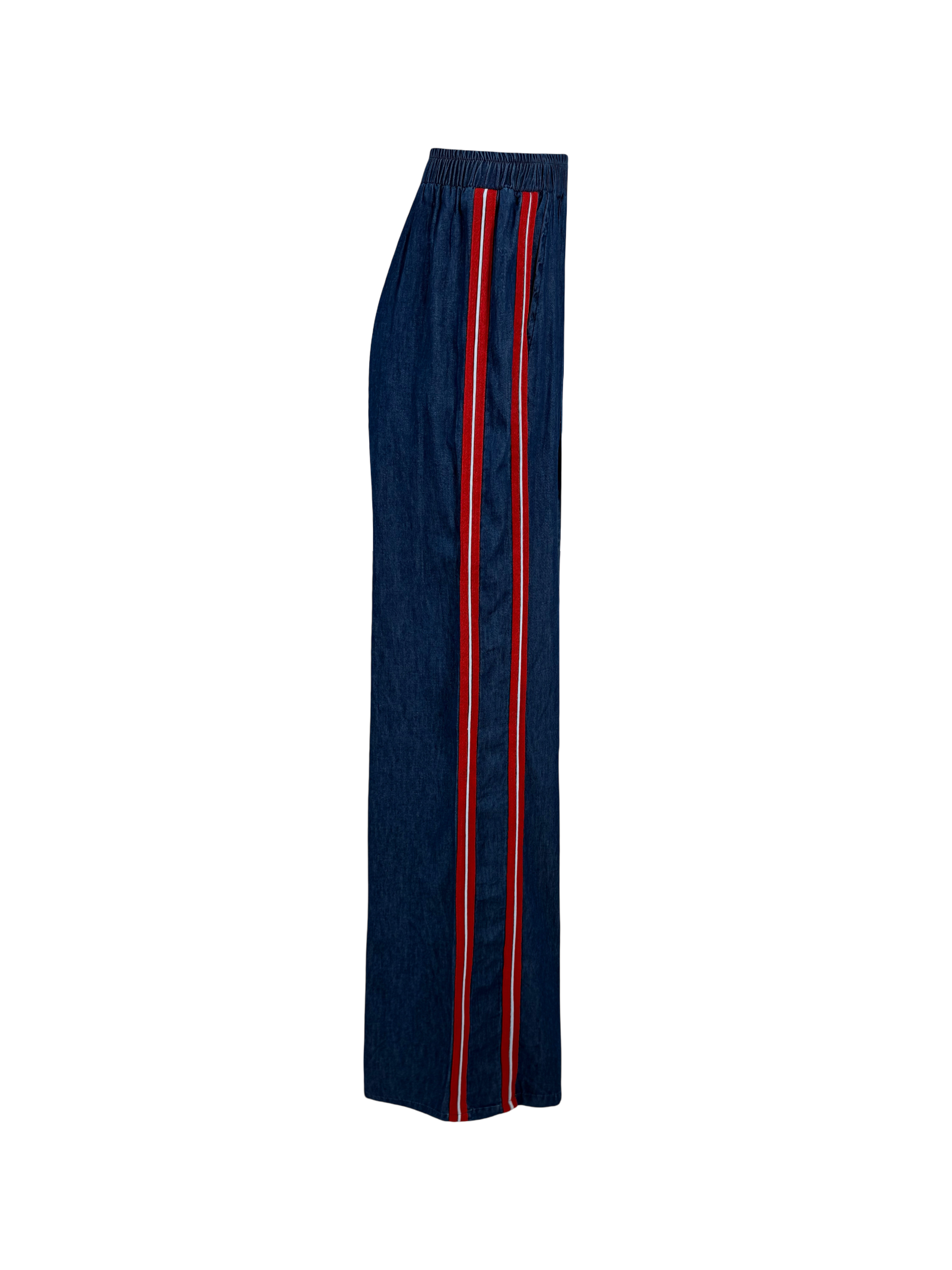 Cherry Trims Denim Pants