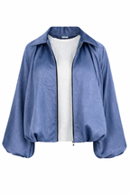 Silk Puff Set Cardigan