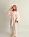 Shimmering Wrap Set Top Rose