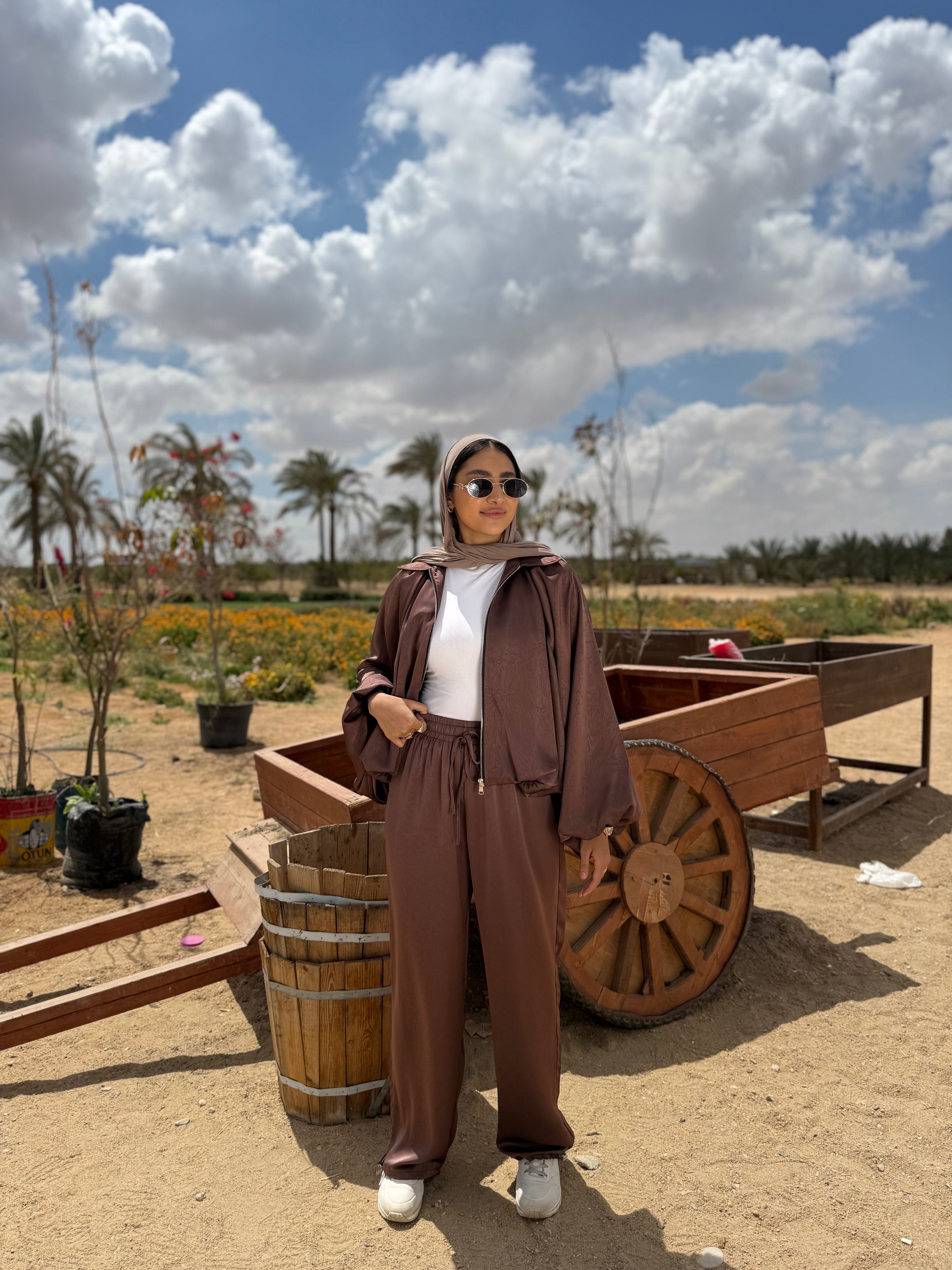 Silk Puff Set Pants