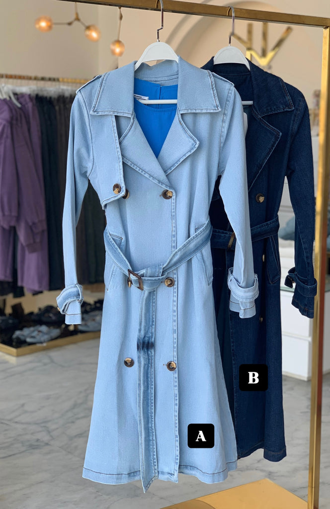 Denim Trench Coat