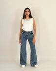 New Basic Wide Pants True Blue