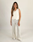 New Oxford Set Vest Cream