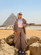 Wrap Puff Stripped Pants