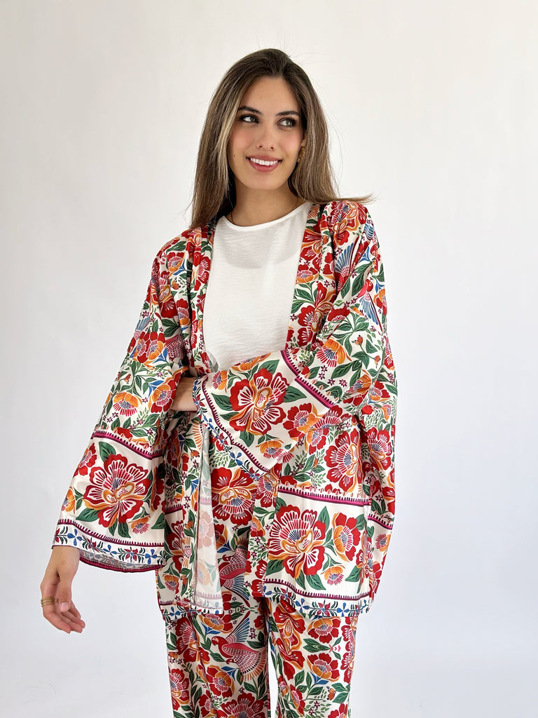 Boho Cherry Gardens Set Kimono