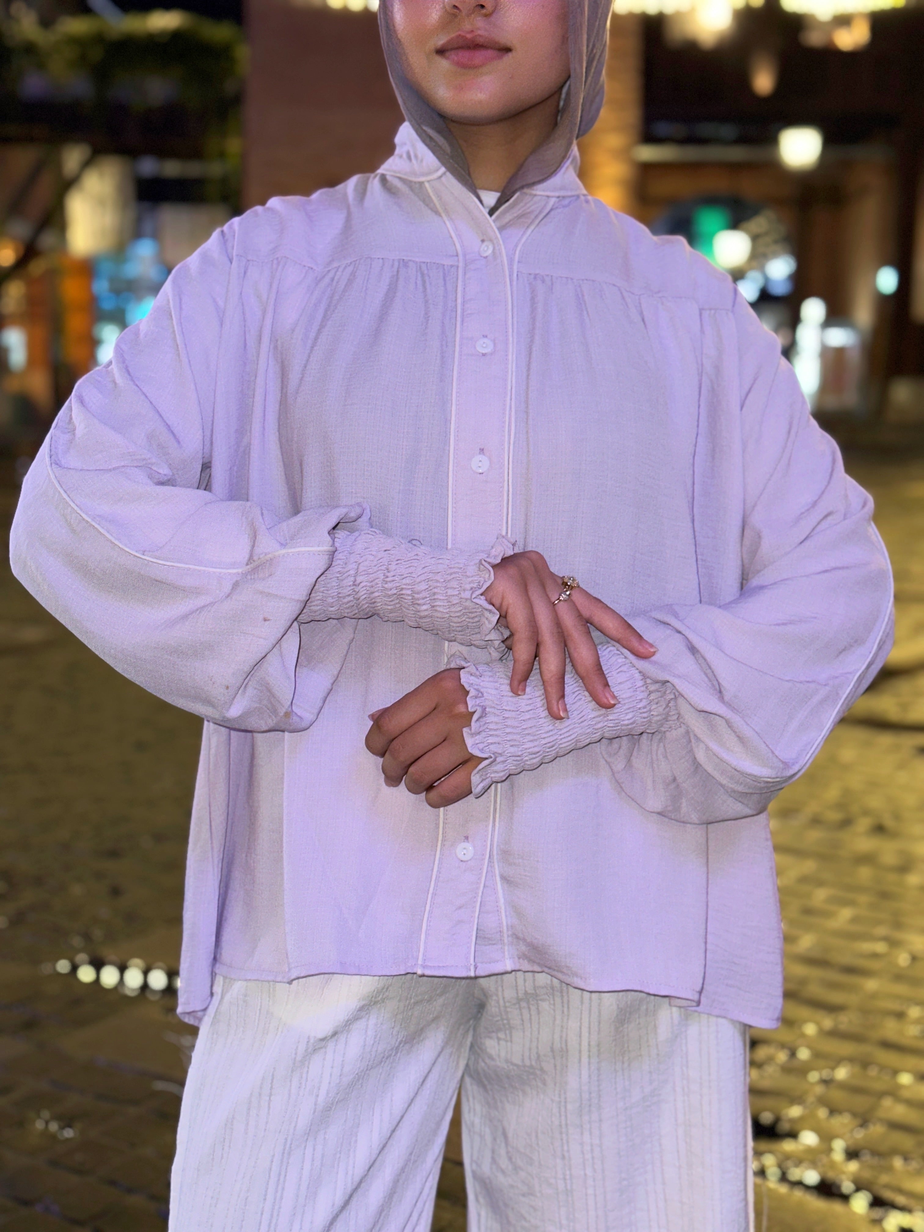 Trimmed Puff Shirt