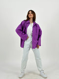 Oversized Pockets Shirt Purple