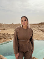 Comfy Suede Wrap Set Top