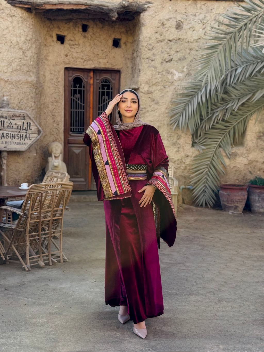 Arabian Nights velvet kaftan