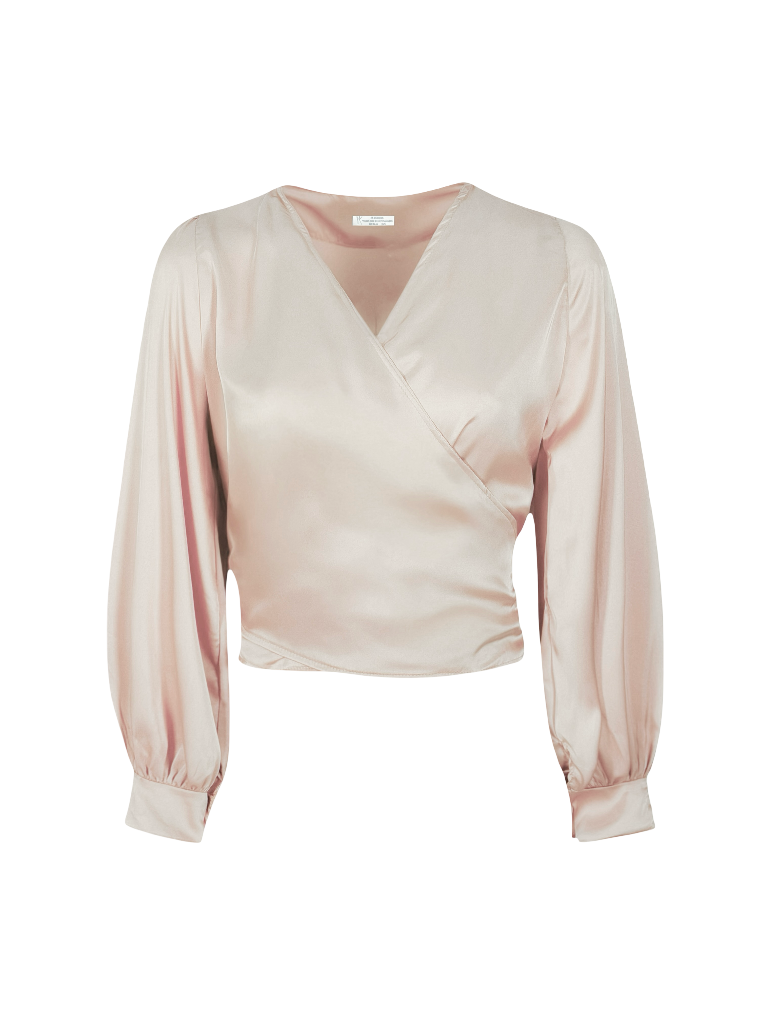 Cropped Wrap Silky Top