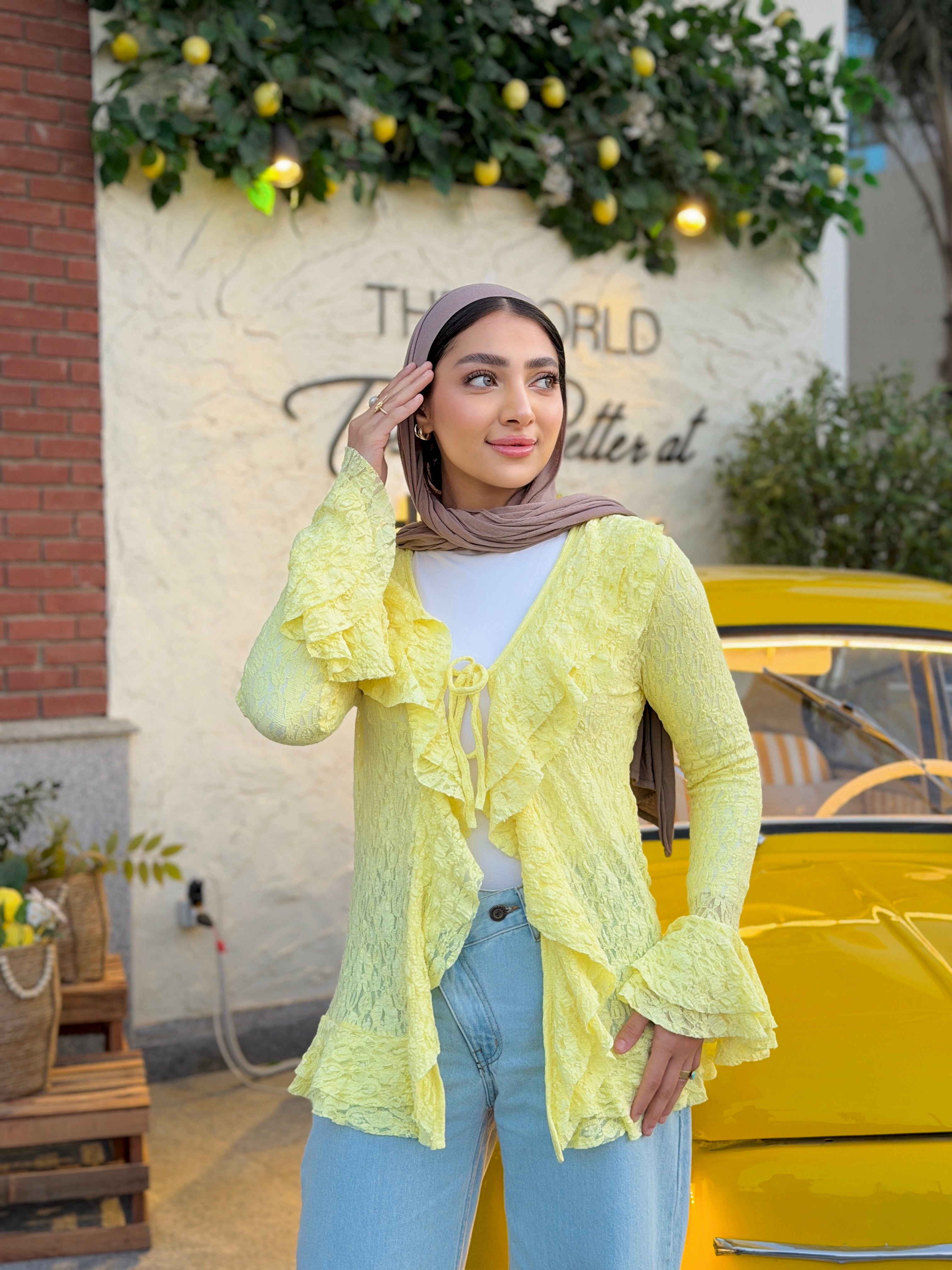 The lace Ruff Cardigan