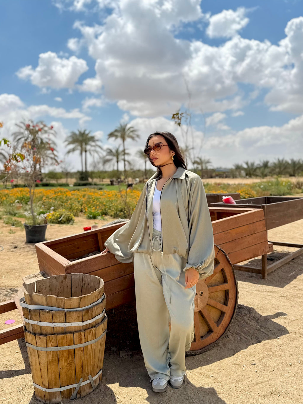 Silk Puff Set Pants