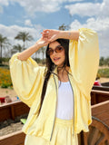 Silk Puff Set Cardigan