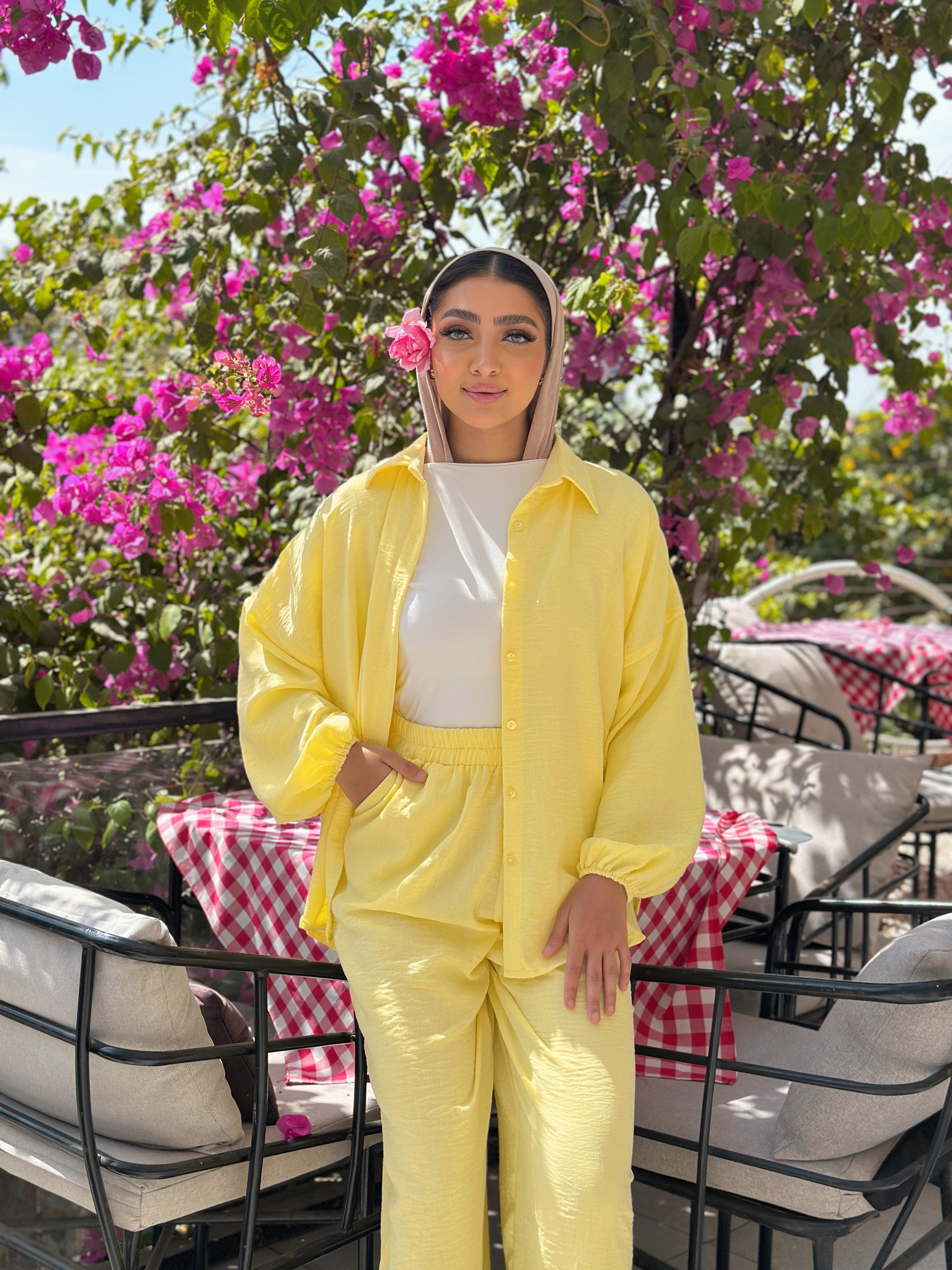 Oversized Linen Set Shirt
