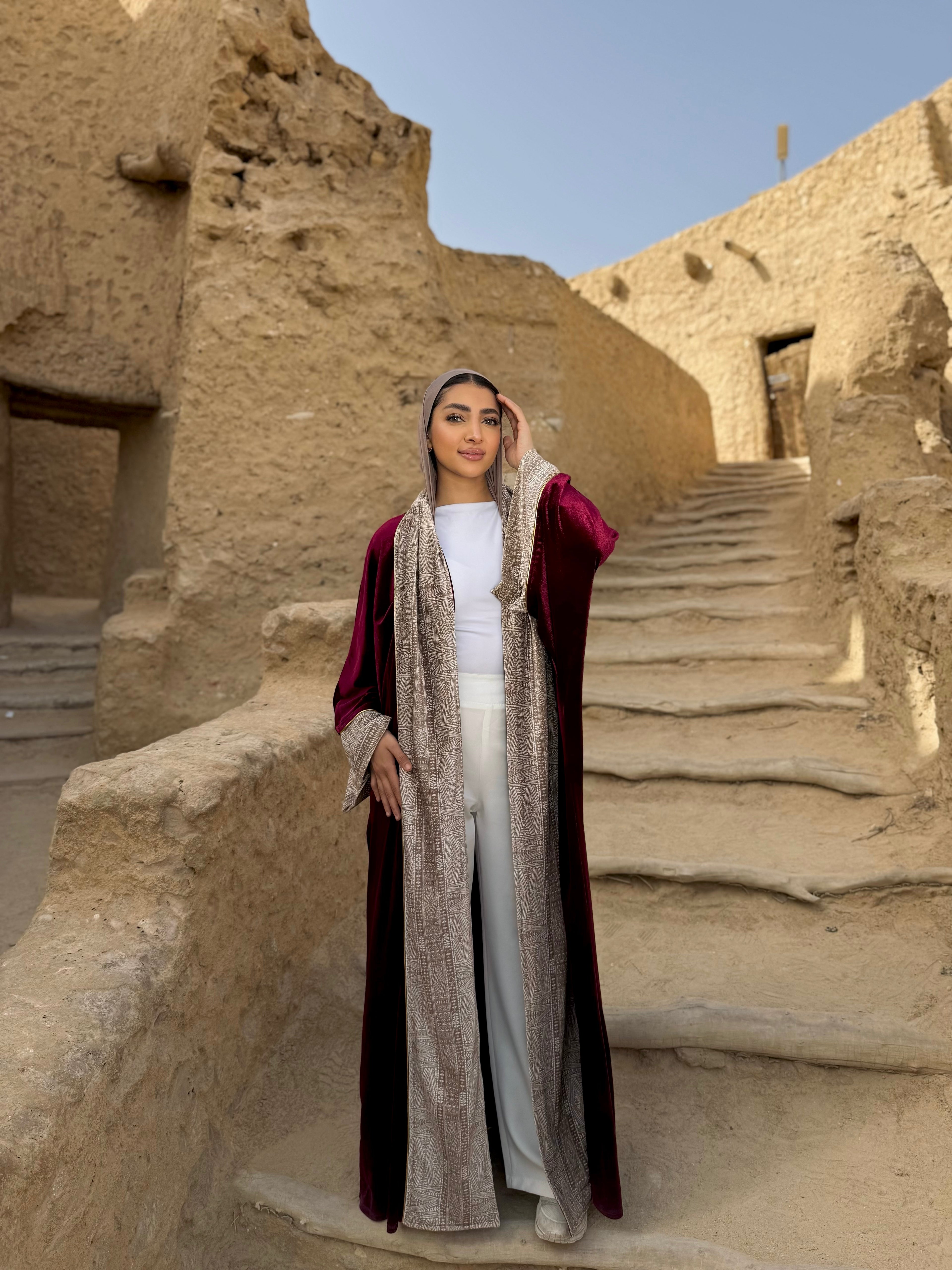 Sahara Burgundy Kaftan